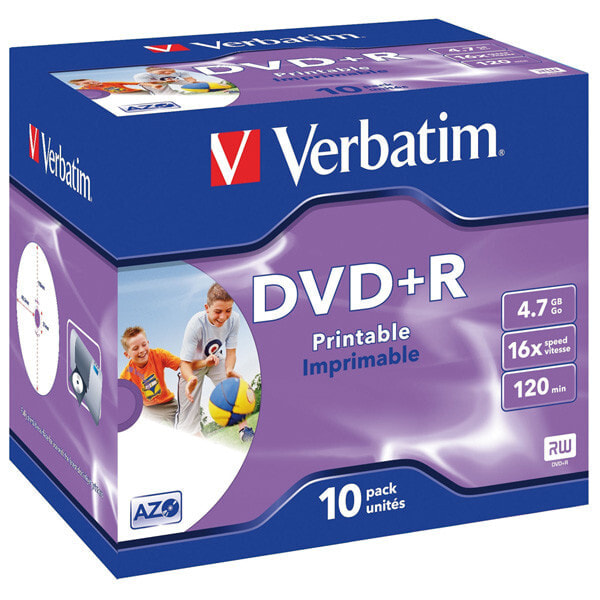 Verbatim 43508 чистый DVD 4,7 GB DVD+R 10 шт