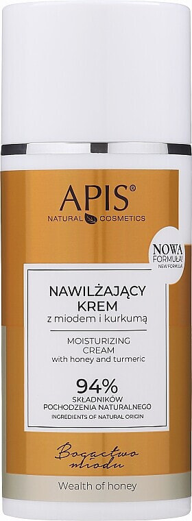 Feuchtigkeitsspendende Gesichtscreme mit Honig und Kurkuma - Apis Wealth of Honey Moisturizing Cream With Honey And Turmeric