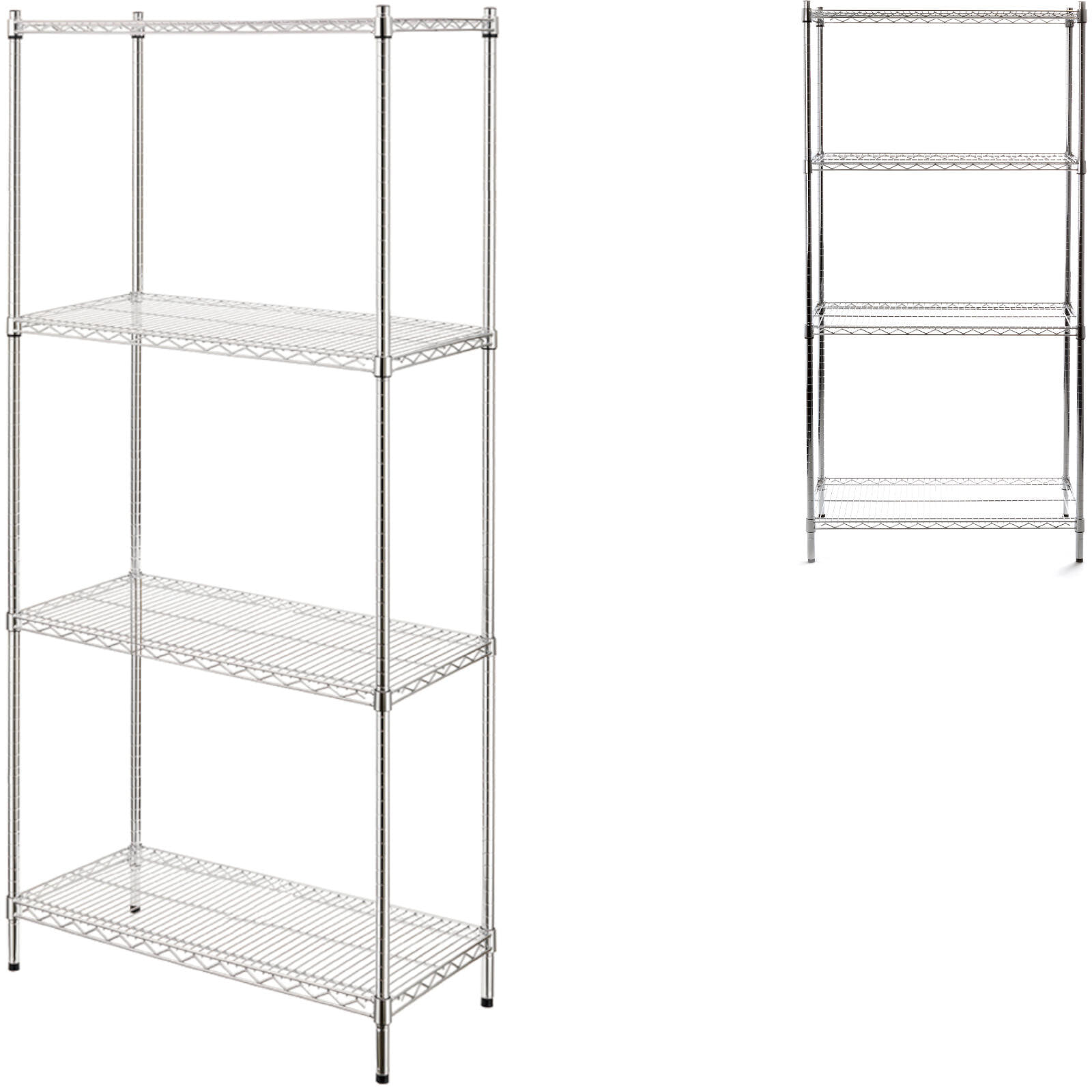 Folding openwork storage rack for the pantry 4 x 125 kg shelves