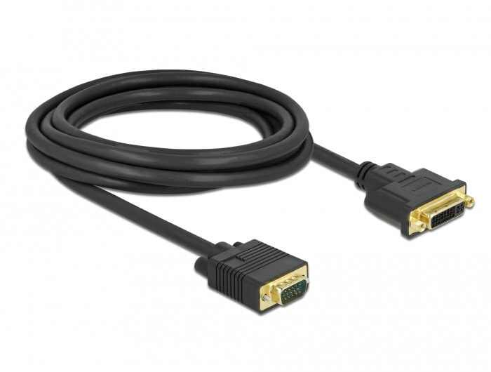 DeLOCK 86758 видео кабель адаптер 3 m DVI-A VGA (D-Sub) Черный