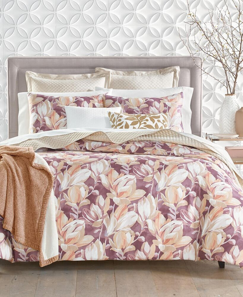 Charter Club magnolia Cotton 3-Pc. Duvet Cover Set, Full/Queen, Created for Macy's