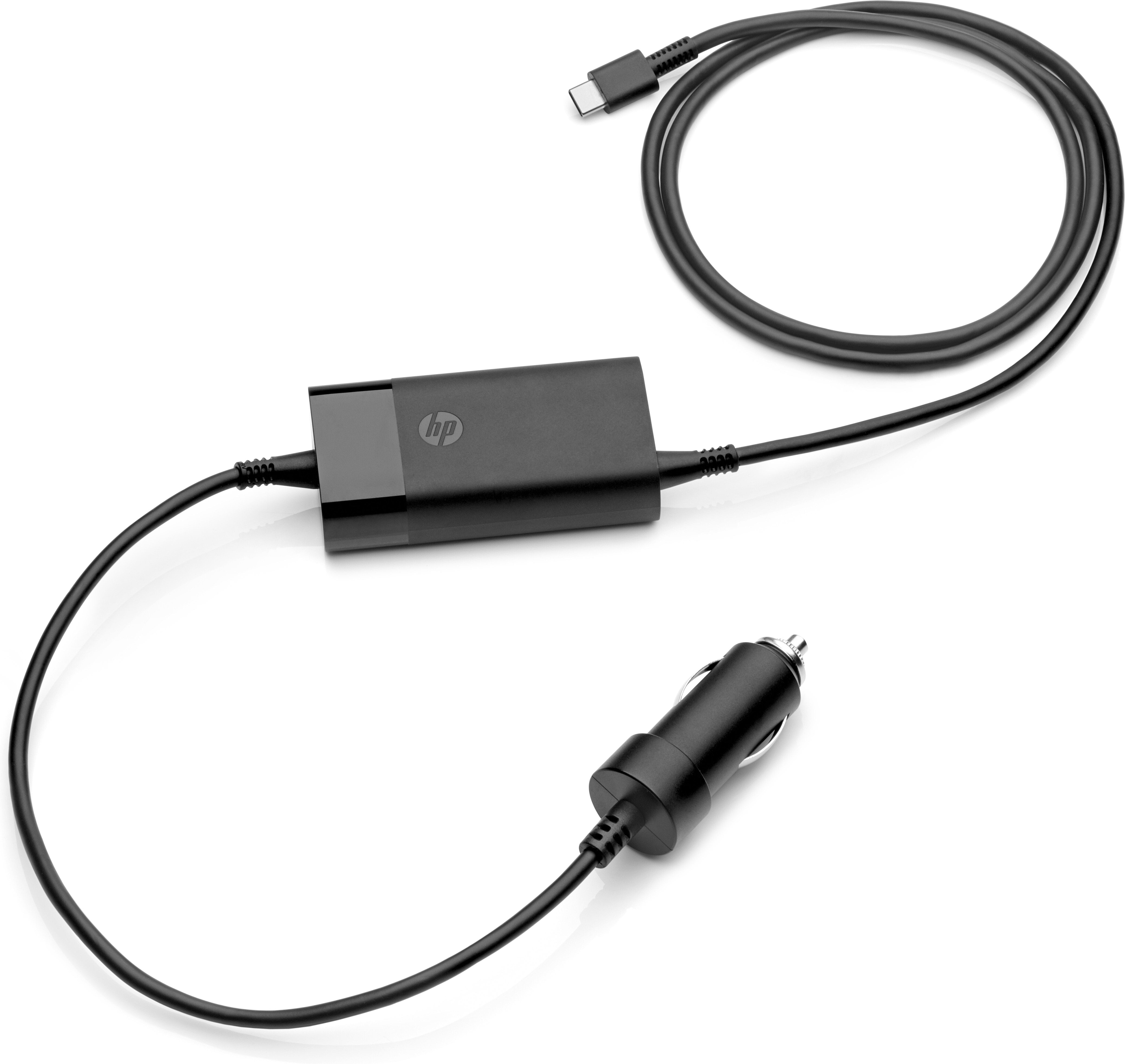 HP 65W USB-C Auto Adapter адаптер питания / инвертор Авто Черный 5TQ76AA  цвет черный — купить недорого с доставкой, 306243