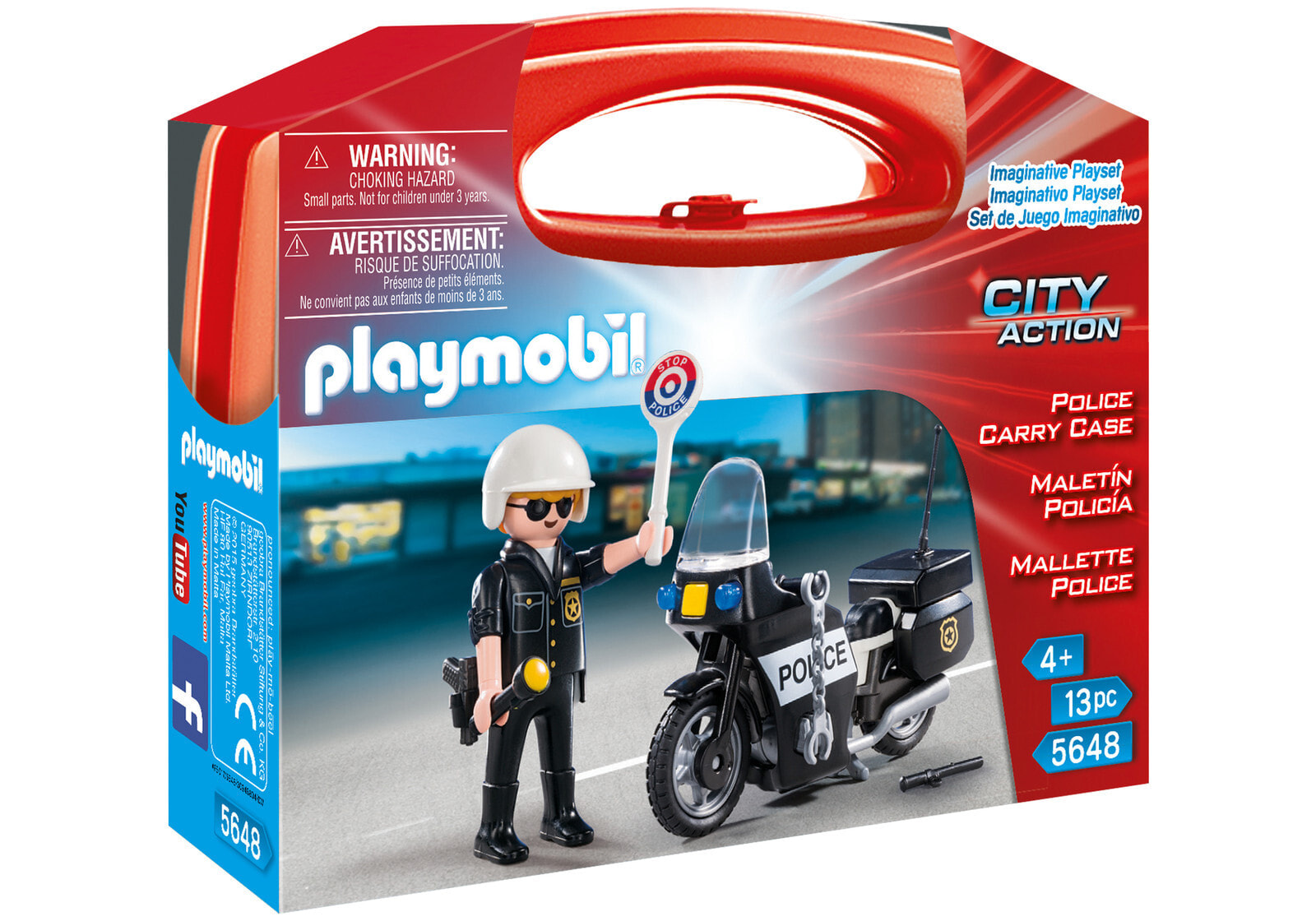 Детский игровой набор и фигурка из дерева geobra Brandstätter GmbH & Co. KG Playmobil City Action Police Carry Case, Boy, 4 yr(s), Multicolour, Plastic