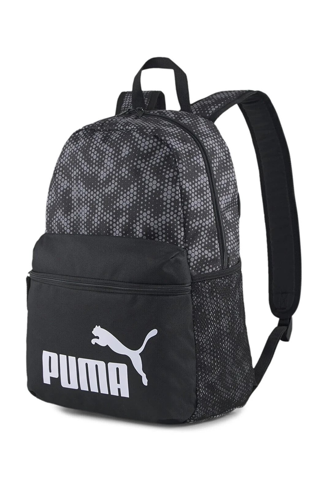 Puma black and white on sale backpack