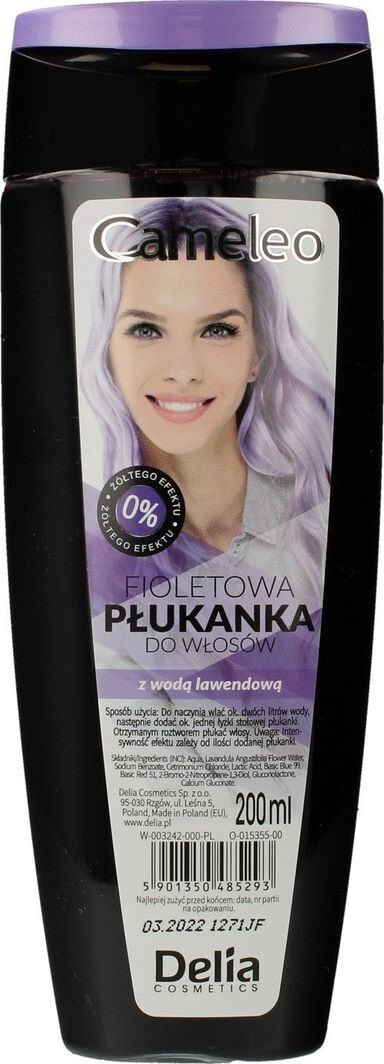 Delia Cameleo Hair Rinse Оттеночный ополаскиватель для светлых волос: натуральных, окрашенных, осветленных и седых волос, оттенок фиолетовый   200 мл