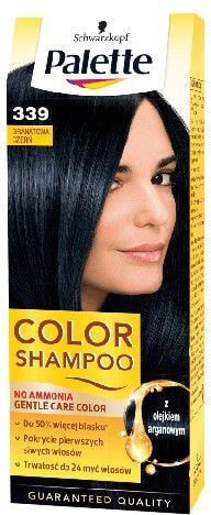 Schwarzkopf Palette Color Shampoo N339 Оттеночный шампунь с натуральными маслами, оттенок темно-синий черный