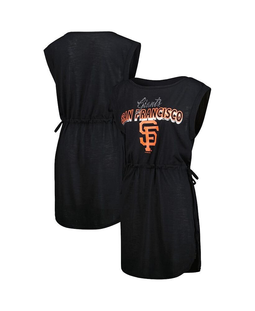 G-III 4Her by Carl Banks women's Black San Francisco Giants G.O.A.T Swimsuit Cover-Up Dress