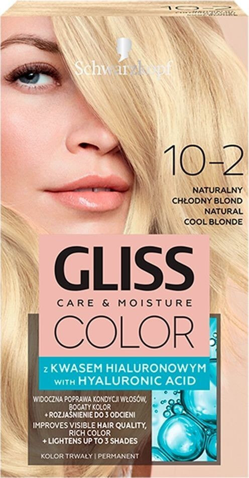 Schwarzkopf Gliss Color N 10-2 Питательная краска для волос с гиалуроновой кислотой, оттенок натуральный холодный блонд