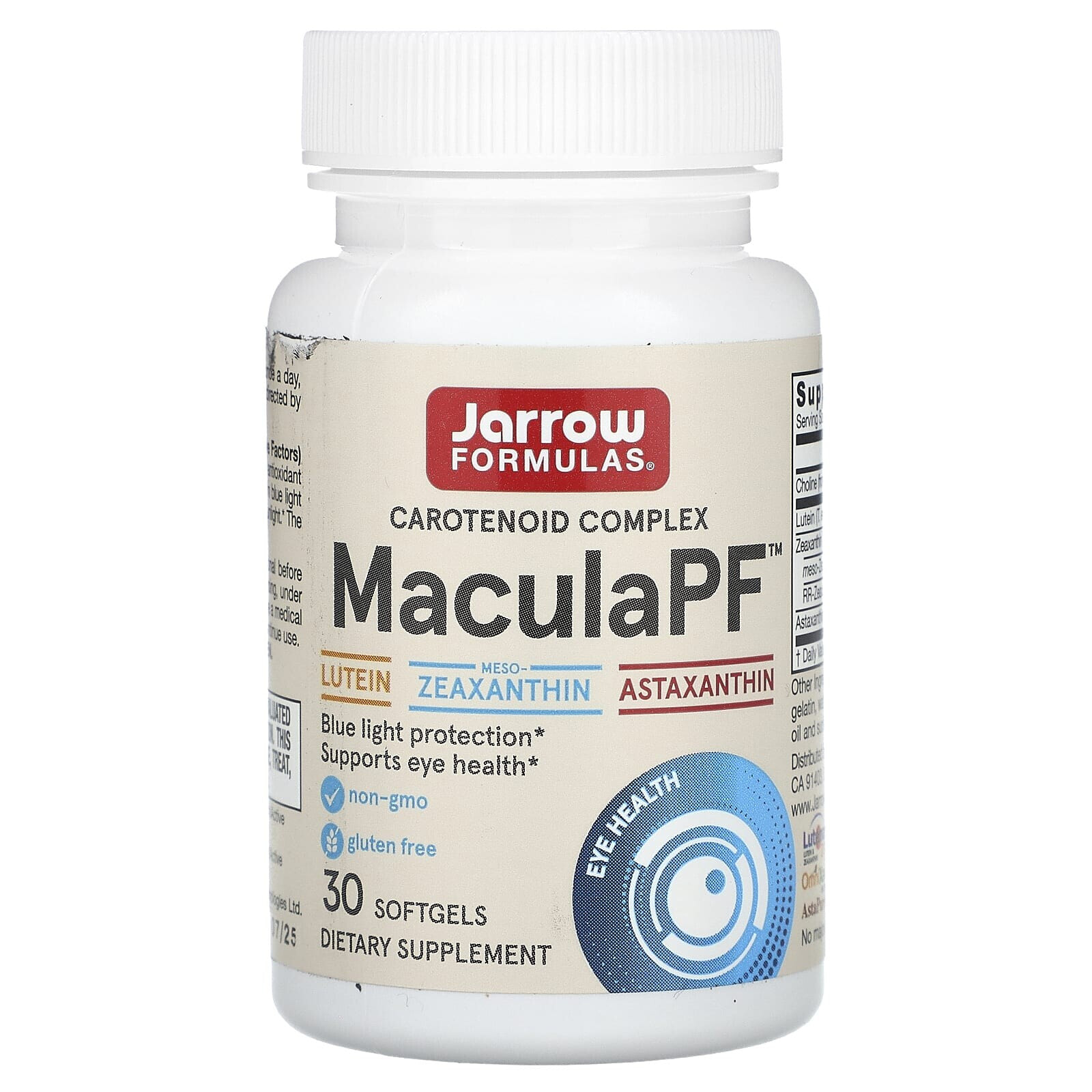 Jarrow Formulas, MaculaPF, Blue Light Protection, 30 Softgels