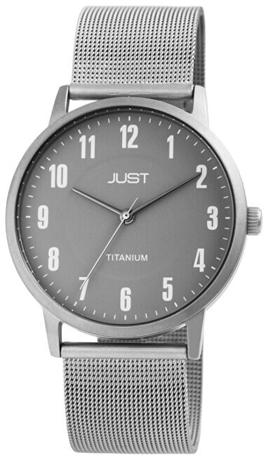 Мужские наручные часы с серебряным браслетом JUST 4049096606471