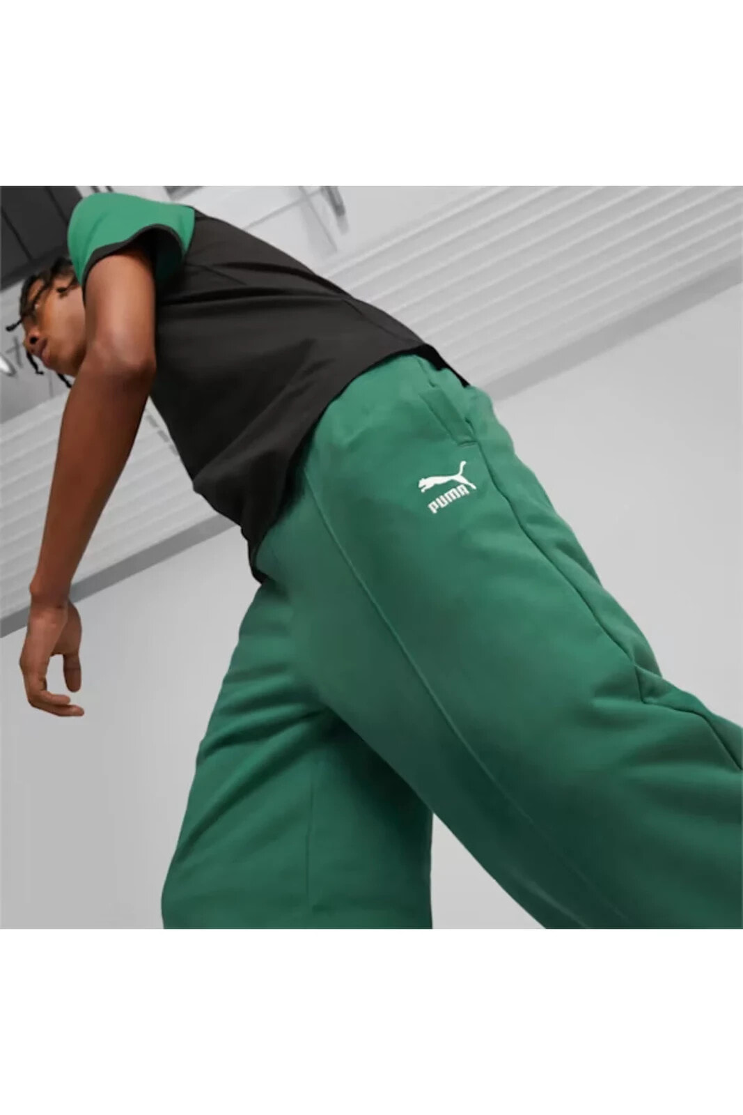 535604-37 Classics Straight Sweatpants Erkek Yeşil Eşofman Altı