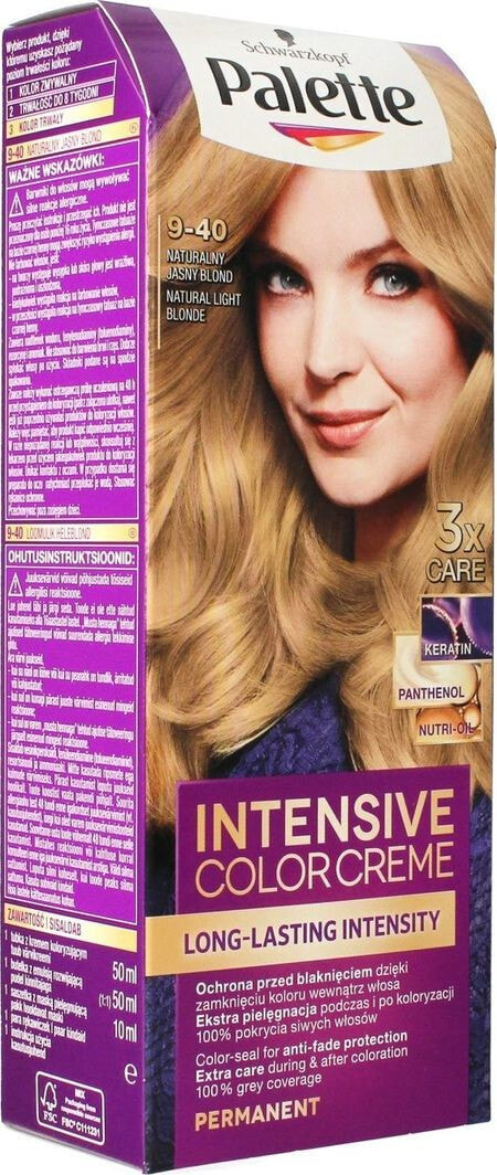 Schwarzkopf Intensive Color Cream 9-40 Стойкая крем-краска для волос, оттенок натуральный блонд