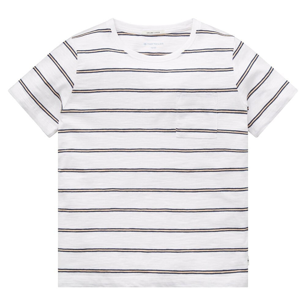 TOM TAILOR 1031857 Striped Chest Pocket Short Sleeve T-Shirt