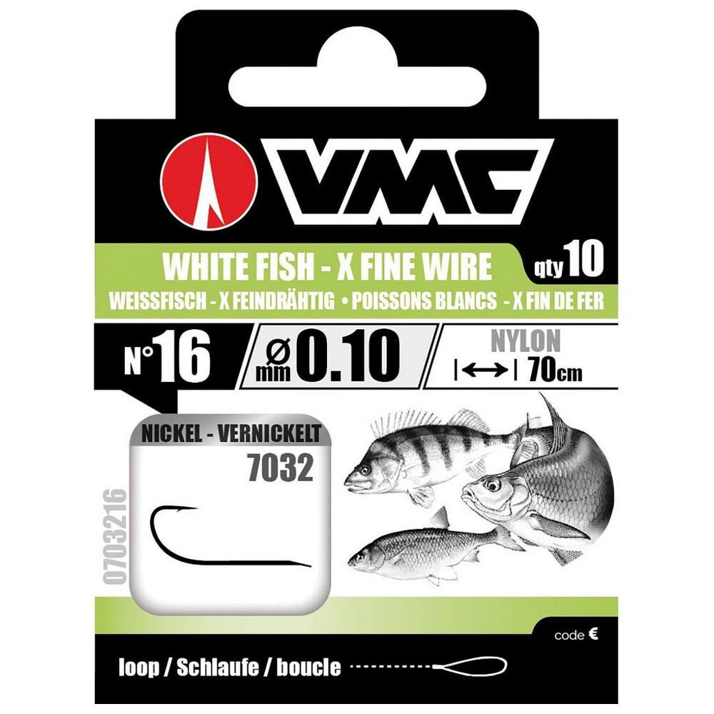VMC White FishxFine Wire Tied Hook 70 cm