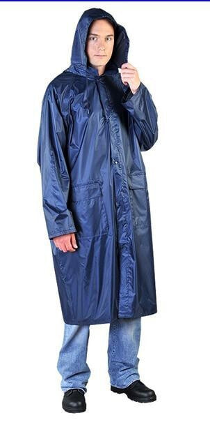 M blue raincoat