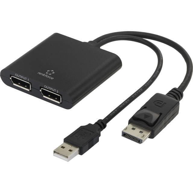 Renkforce RF-4758087 видео разветвитель DisplayPort 2x DisplayPort