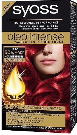 Syoss Oleo Intense Permanent Oil Color N 5,92  Масляная краска для волос без аммиака, оттенок ярко-красный