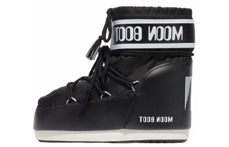 Moon Boot Icon Low Nylon Boot Black White