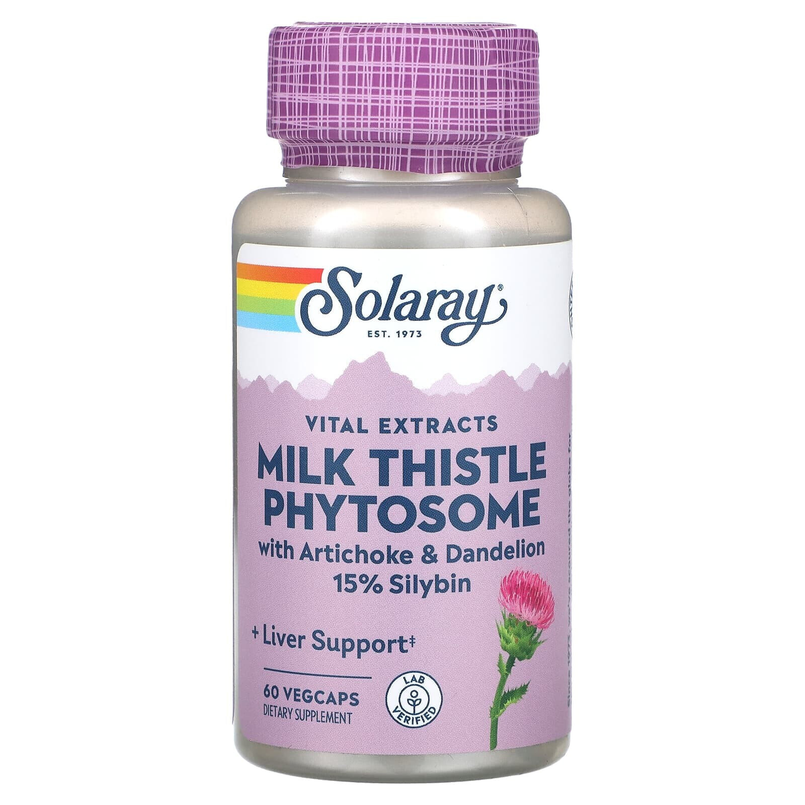 Solaray, Vital Extracts, фитосомы расторопши, 30 растительных капсул