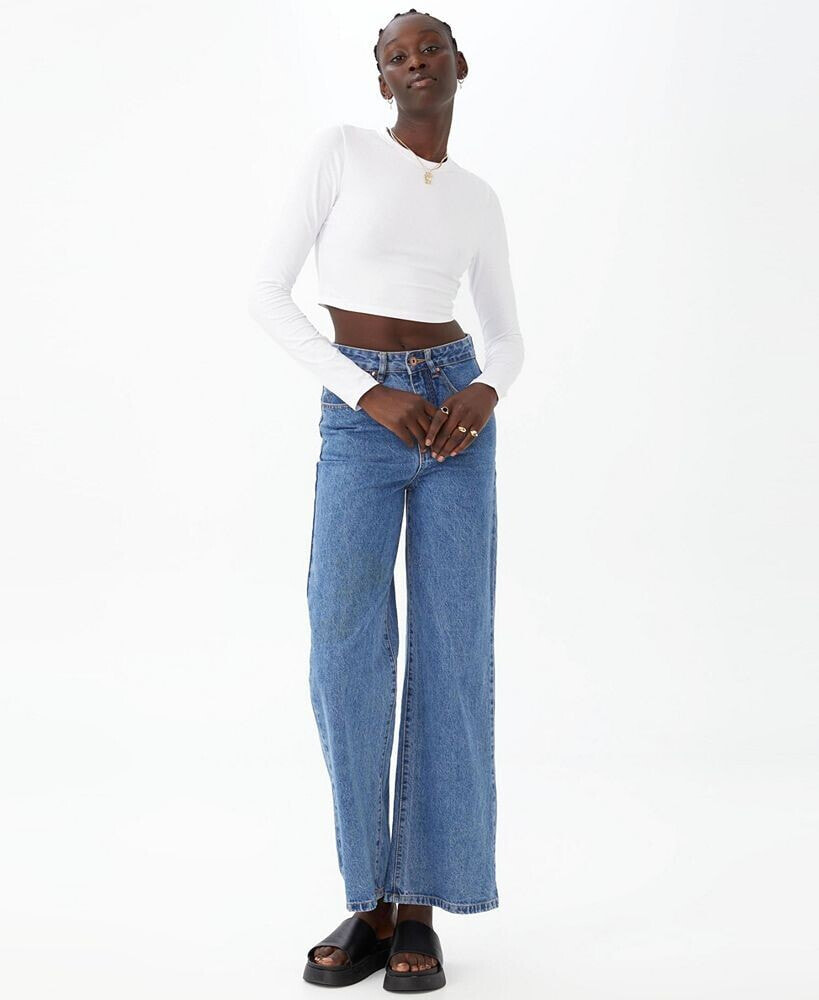 Women's Micro Crop Long Sleeve Top блузки и кофточки V99046449Размер: 2XS  купить по выгодной цене от 2654 руб. в интернет-магазине   с доставкой