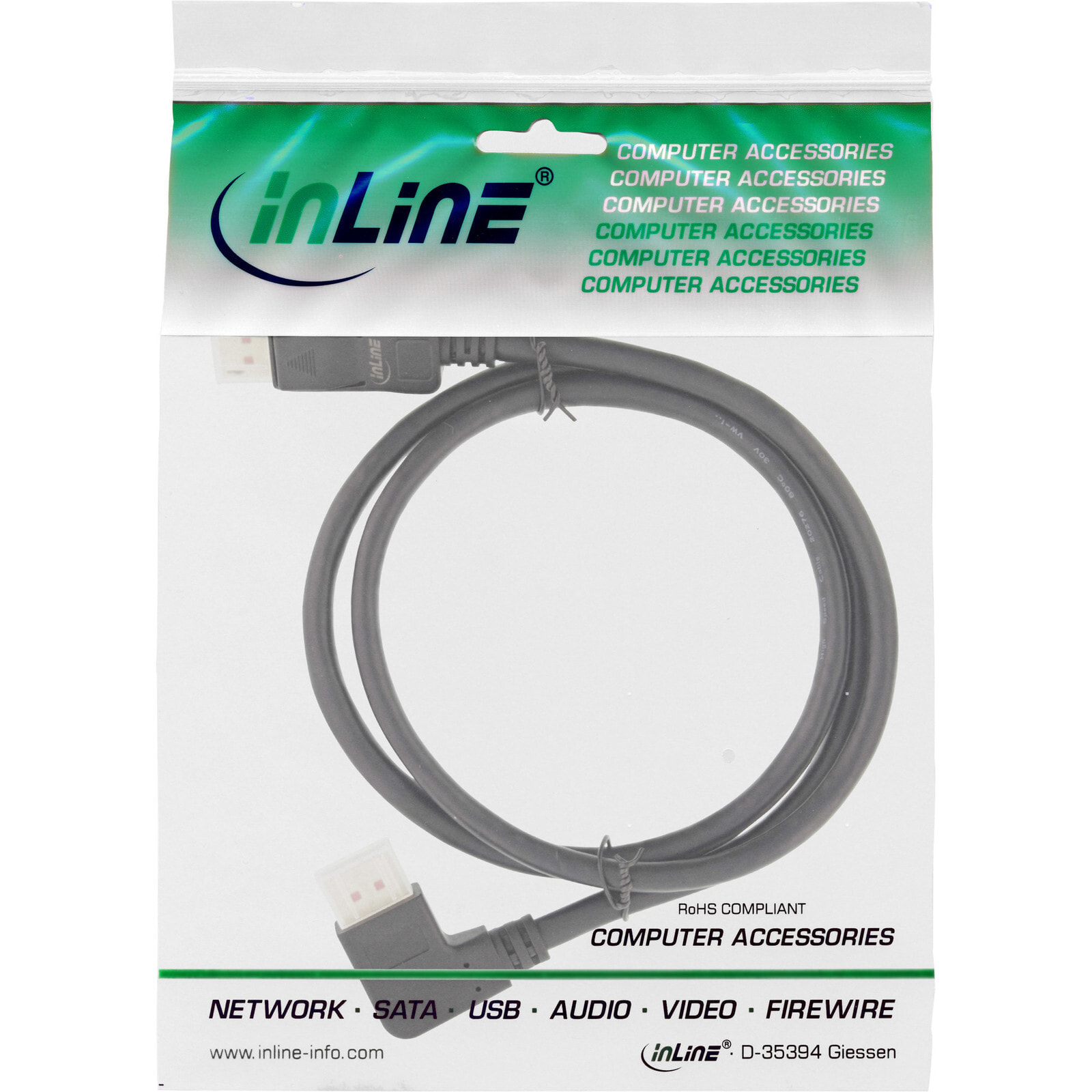 InLine 17152L DisplayPort кабель 2 m Черный