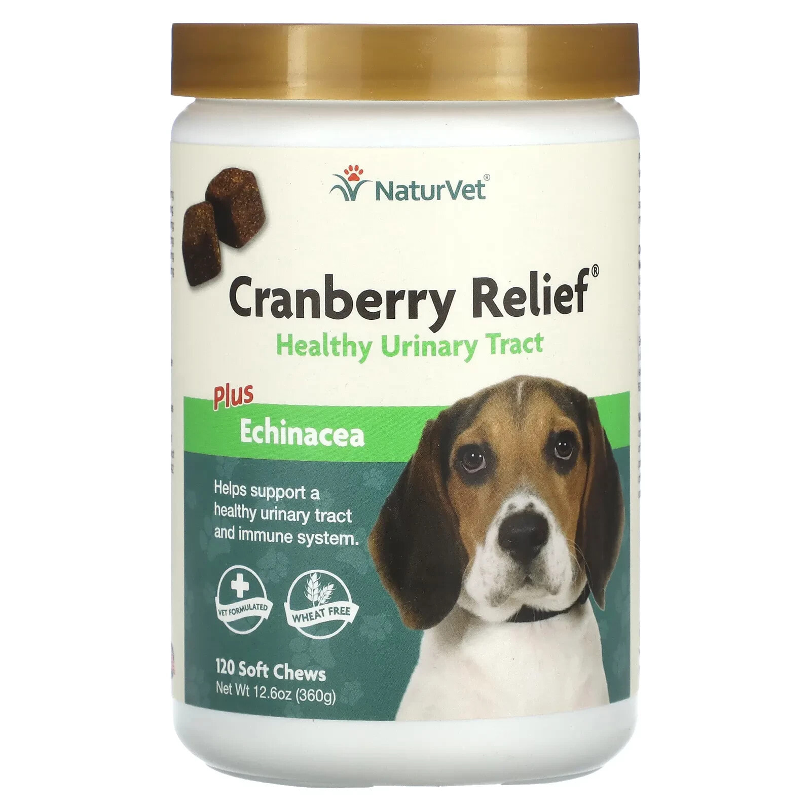 NaturVet, Cranberry Relief, Healthy Urinary Tract, Plus Echinacea, 60 Soft Chews, 6.3 oz (180 g)