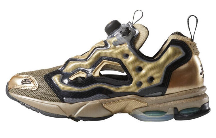 Reebok FURY DMX TXT 镂空拼接休闲 低帮 跑步鞋 男女同款 金色 / Кроссовки Reebok Fury DMX TXT DV4601