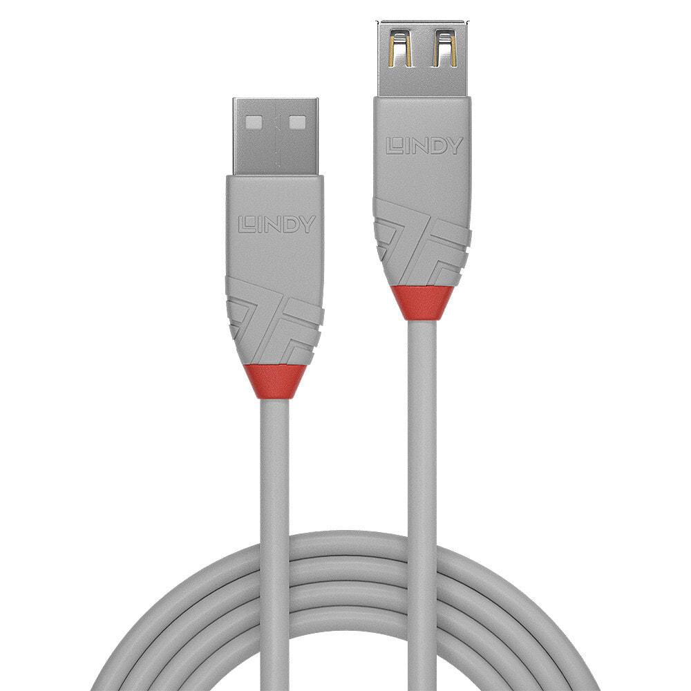 Lindy 36710 USB кабель 0,2 m 2.0 USB A Серый