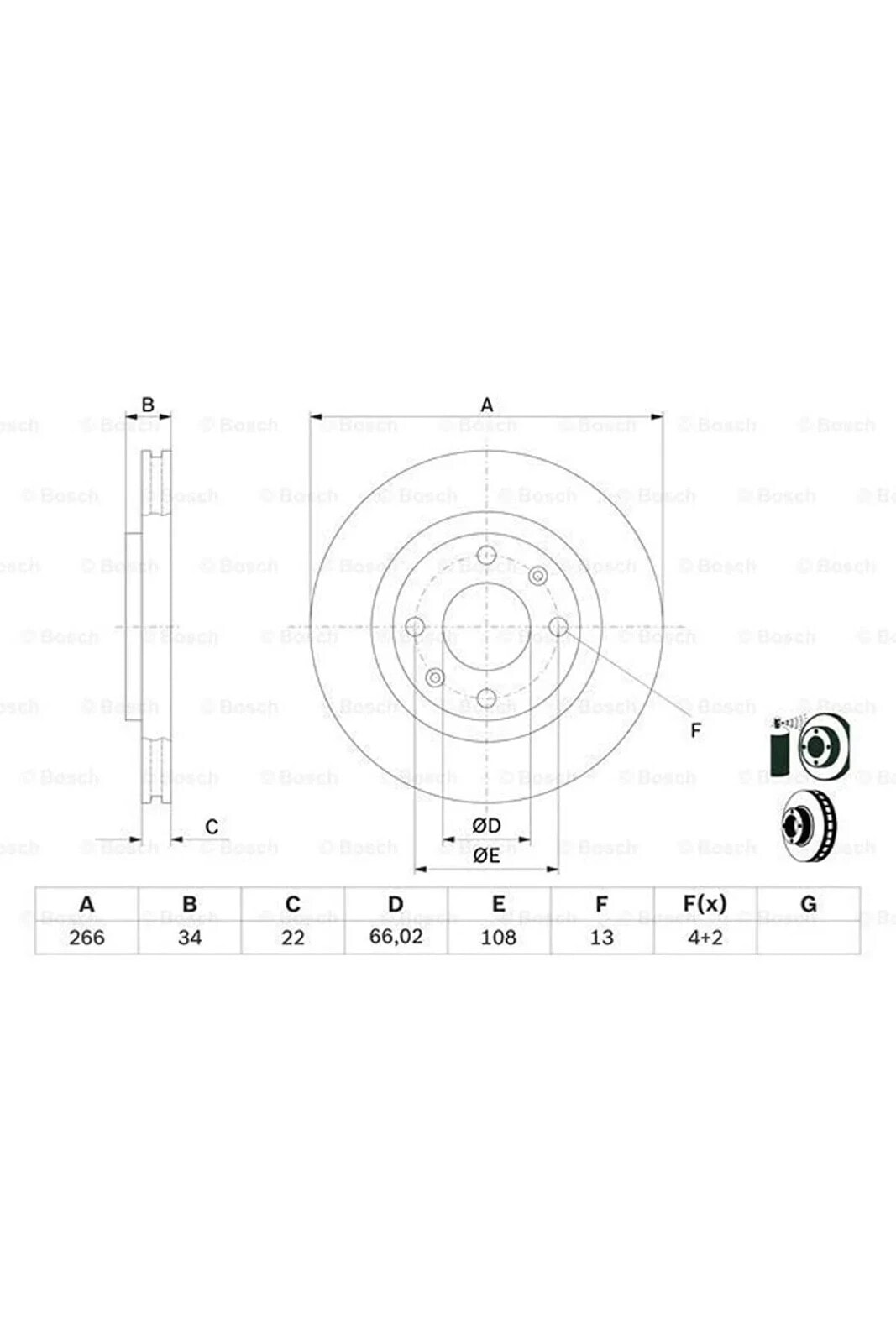 FREN DİSKİ ÖN HAVA KANALLI (KÜÇÜK) CİTROEN BERLİNGO-C2-C3-C4-C5-DS3-DS4-XSARA-PEUGEOT 1007-2 313105