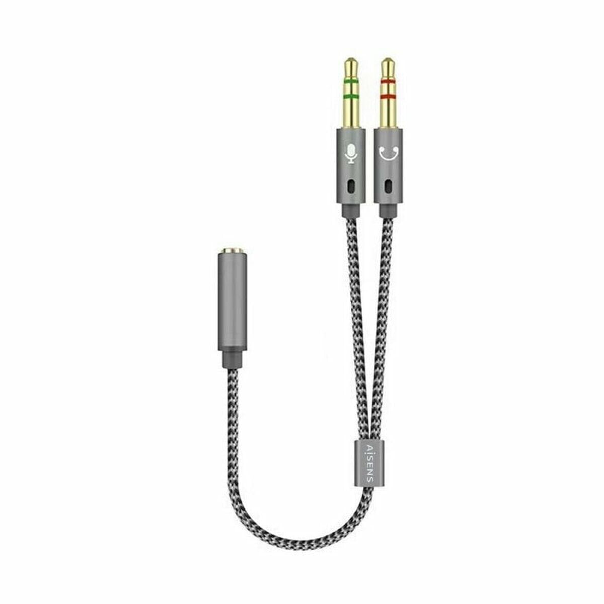 AISENS A128-0417 аудио кабель 0,25 m 2 x 3.5mm 3,5 мм Серый