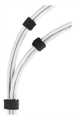 Deltaco CM2005S - Hook & loop cable tie - Black - 5 m - 20 mm - 1 pc(s)
