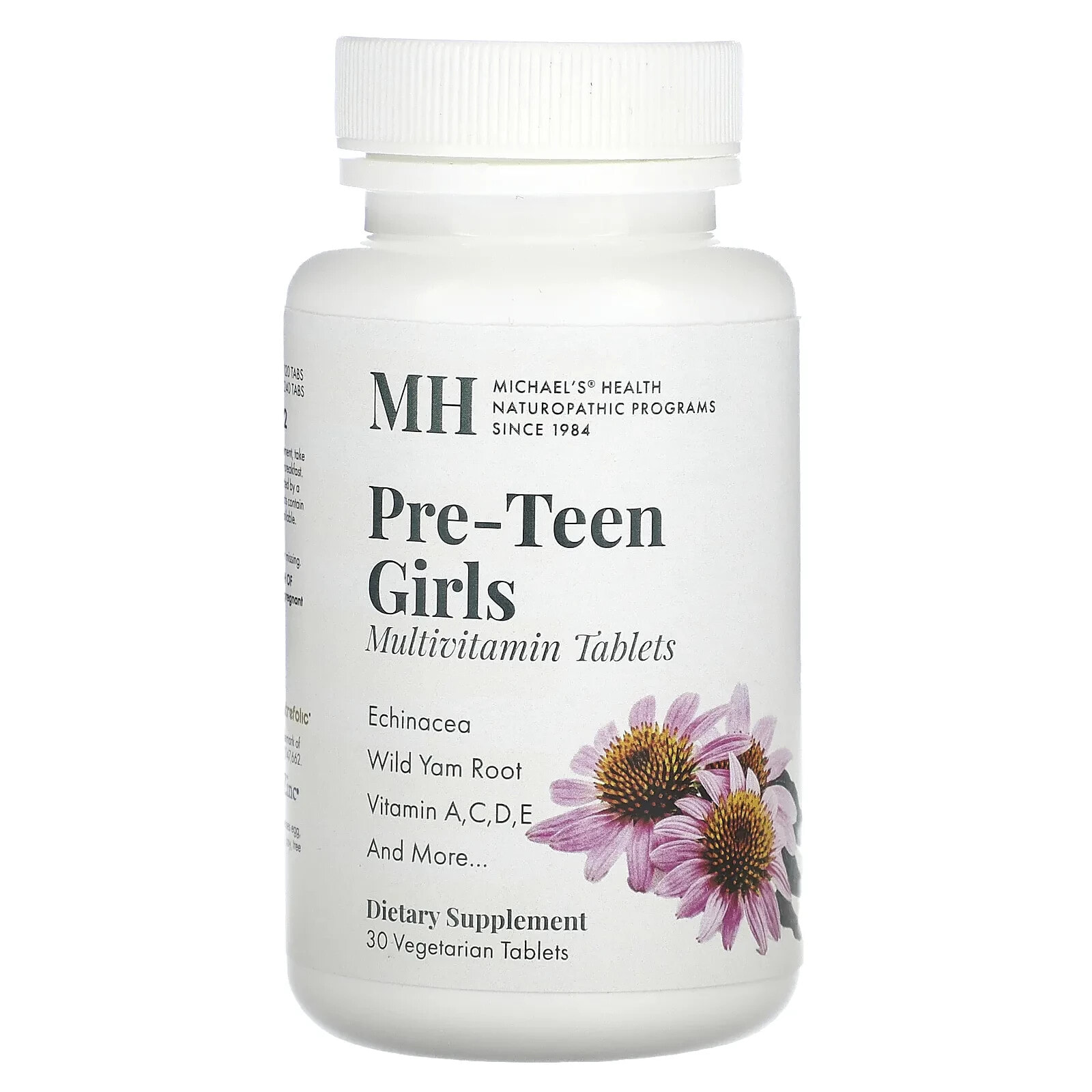 Pre-Teen Girls Multivitamin, 30 Vegetarian Tablets