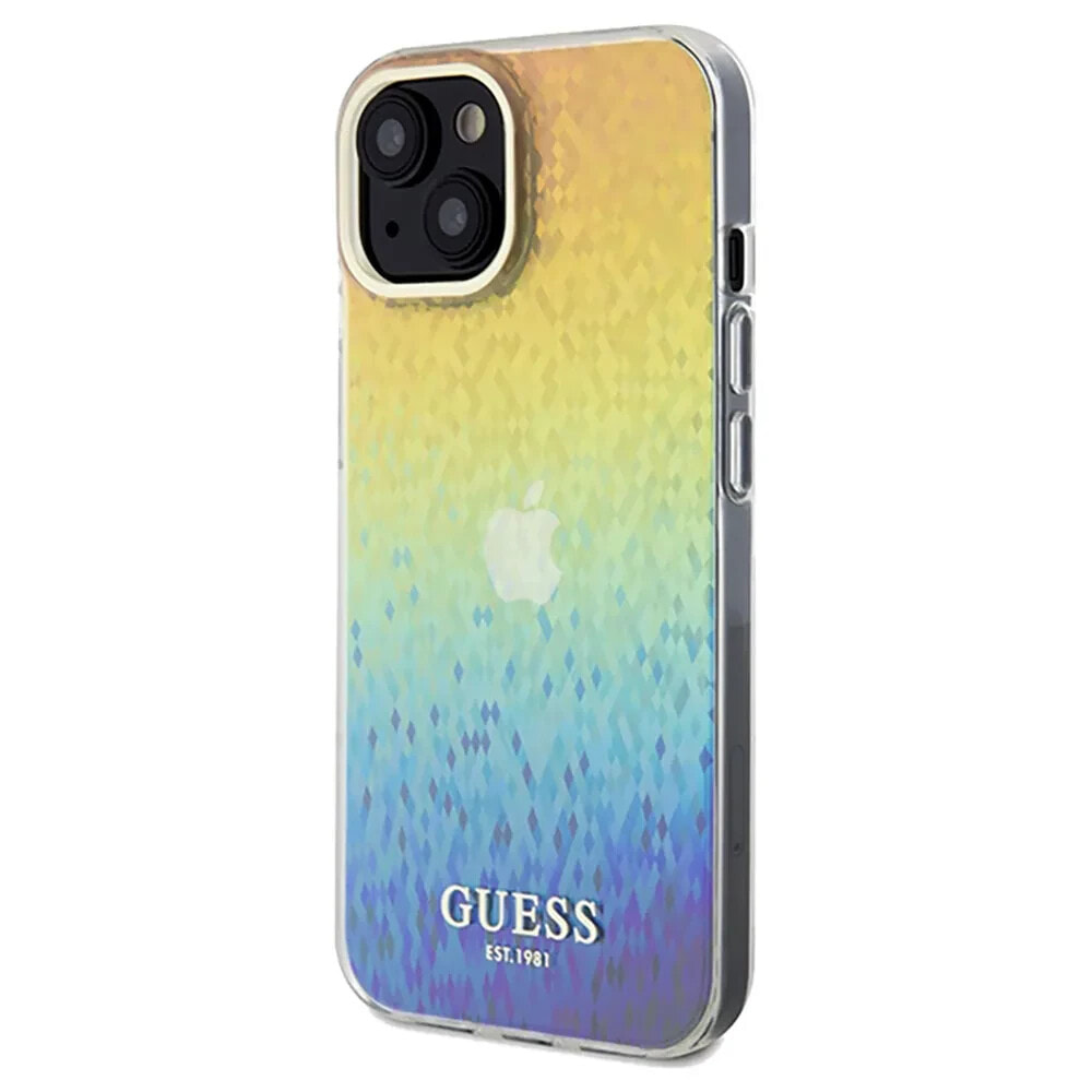 GUESS Guhcp14Shdecmi iPhone 14.15.13 6.1 Iml Faceted MirrDisco Iridescent phone case