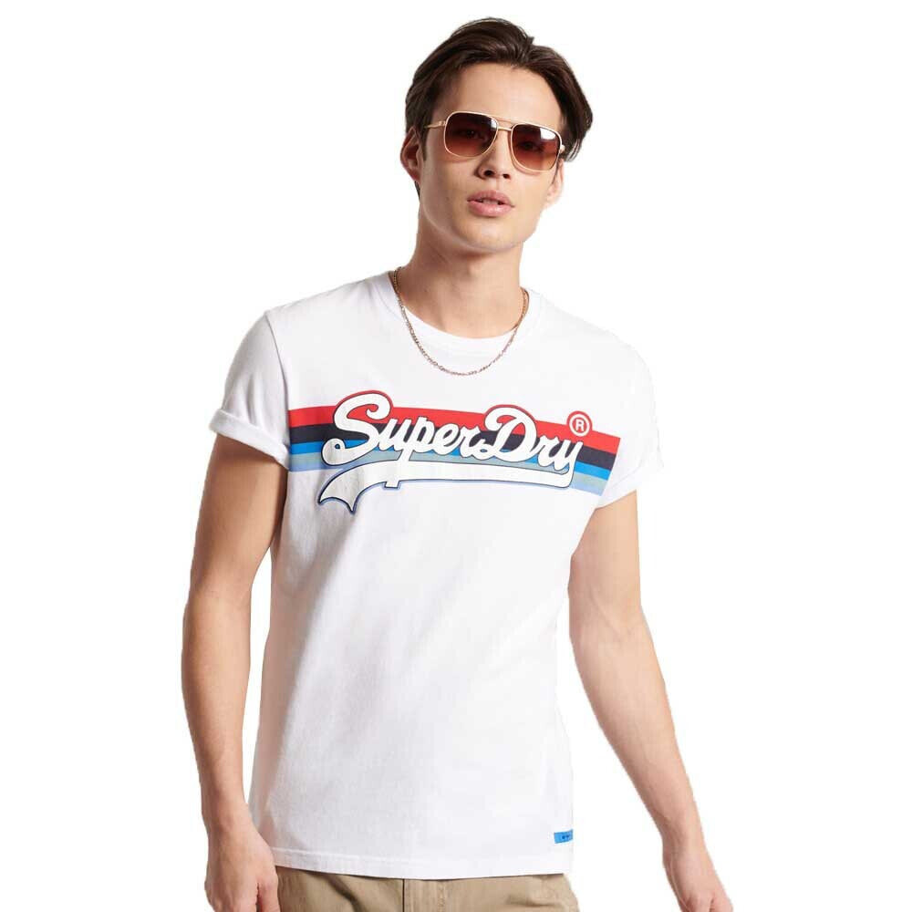 SUPERDRY Vintage Logo Cali Stripe 220 Short Sleeve T-Shirt