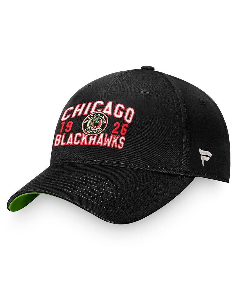 Fanatics men's Branded Black Chicago Blackhawks True Classic Retro Adjustable Hat