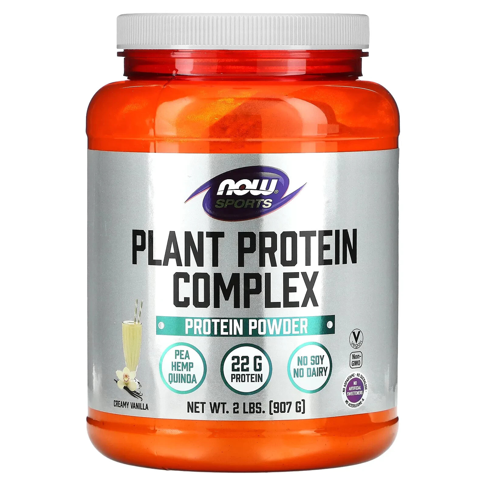 NOW Foods, Sports, Plant Protein Complex, Creamy Vanilla, 2 lbs (907 g)