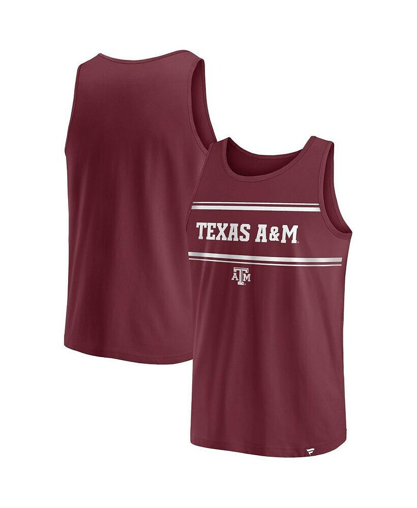 Fanatics men's Branded Maroon Texas A&M Aggies Stripe Block Tank Top