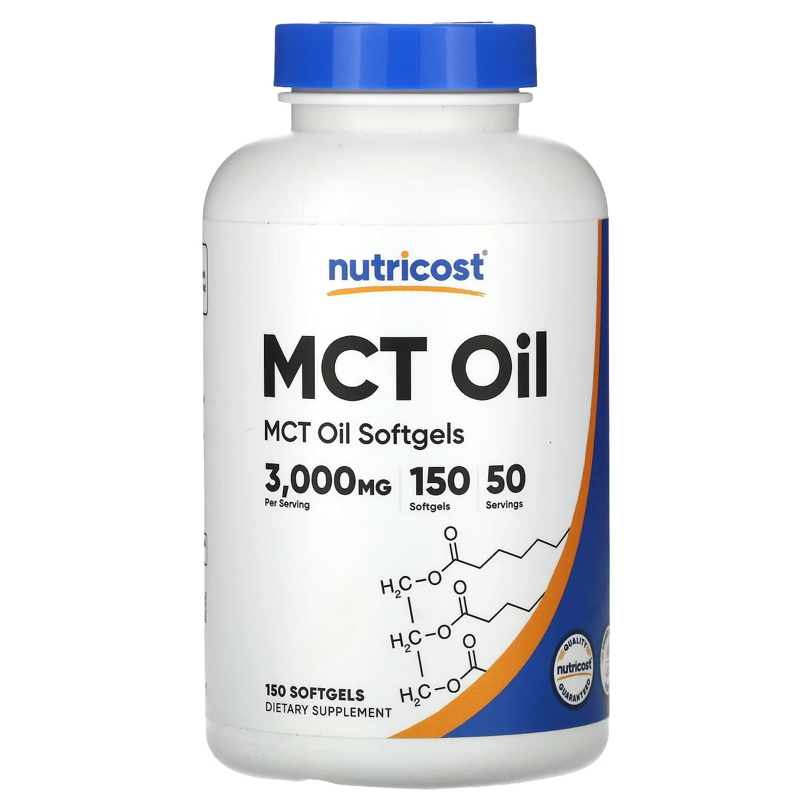 Nutricost, Масло MCT, 1000 мг, 150 мягких таблеток