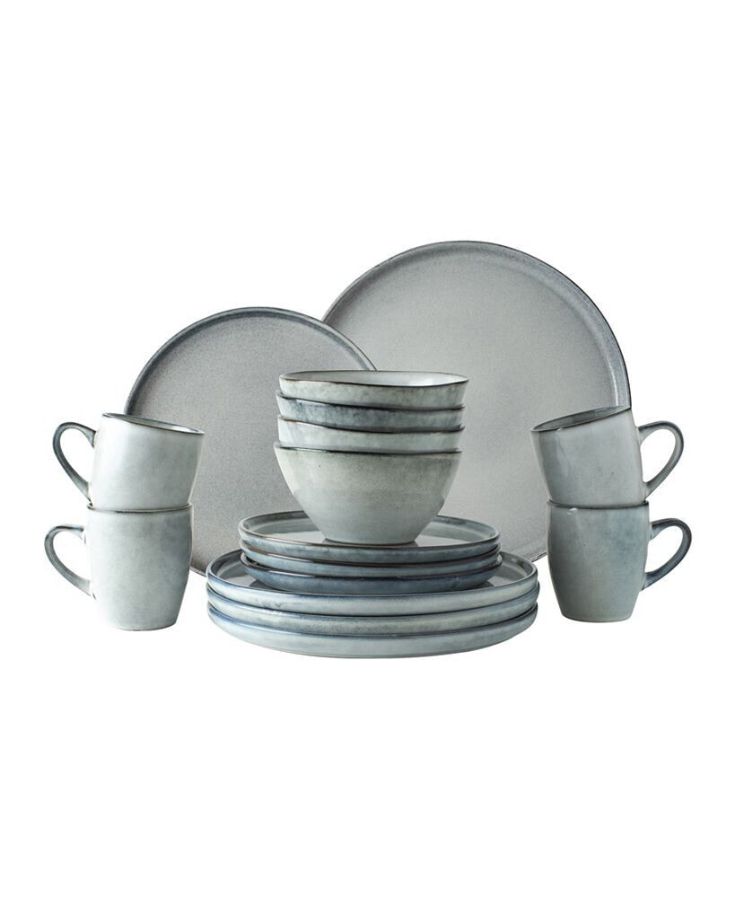 Dutch Rose Amsterdam serenity 16-PC Dinnerware Set, Service for 4