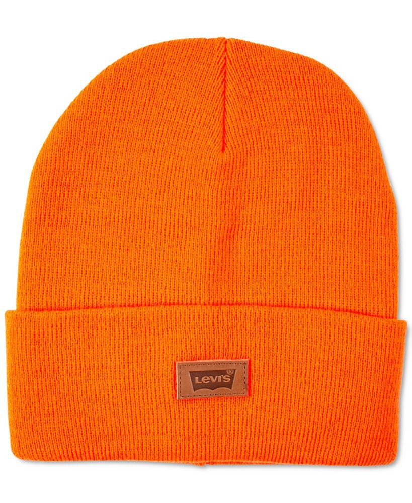 Levi's levi’s All Season Comfy Leather Logo Patch Hero Beanie