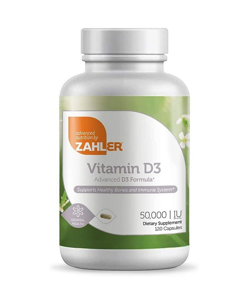 Zahler vitamin D3 50,000 IU Advanced Weekly Supplement - 120 Capsules