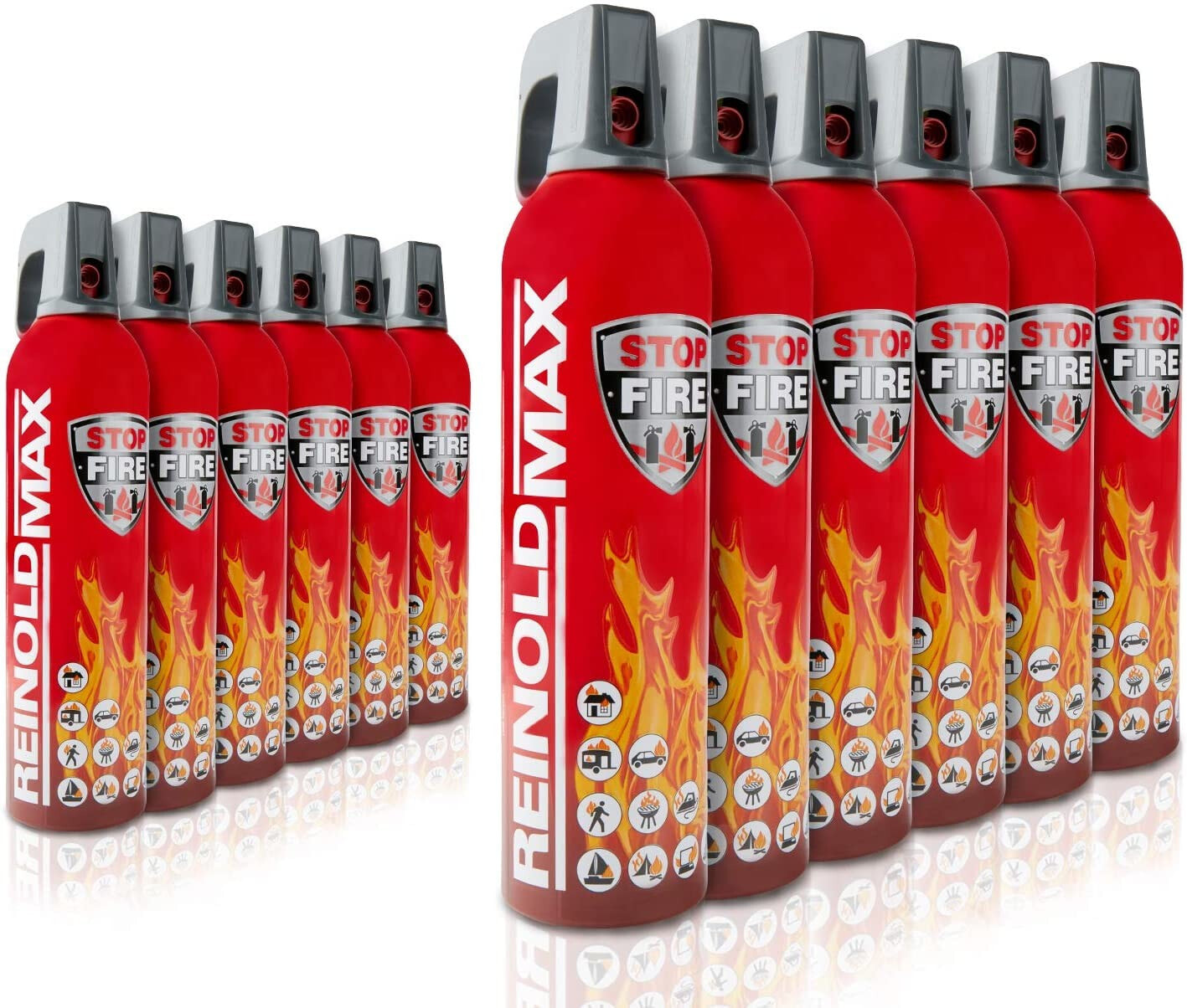 XENOTEC Premium Fire Extinguishing Spray - 750 мл - Stopfire - Автомобильный огнетушитель - Reinoldmax - Многоразовый - Подходит для тушения ожогов