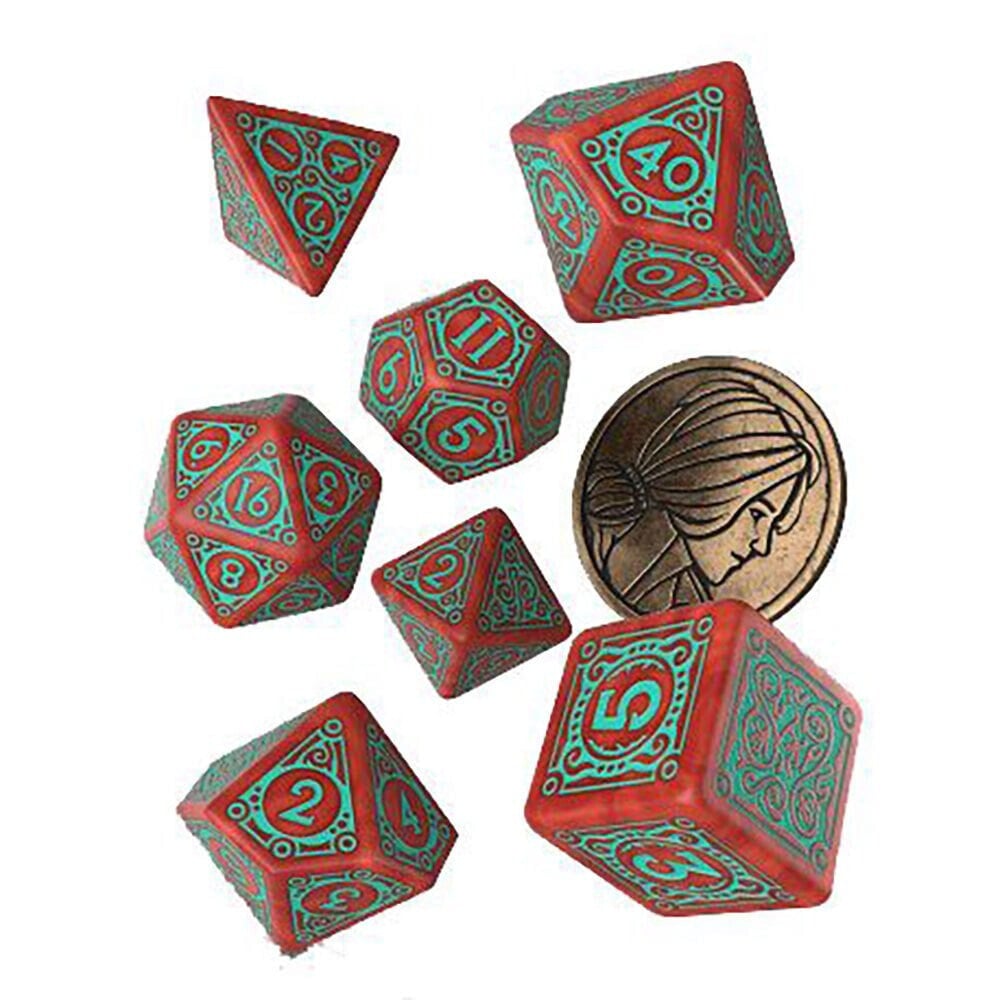 Q WORKSHOP The Witcher Dice Set Triss Merigold The Fearless 7 Units Board Game