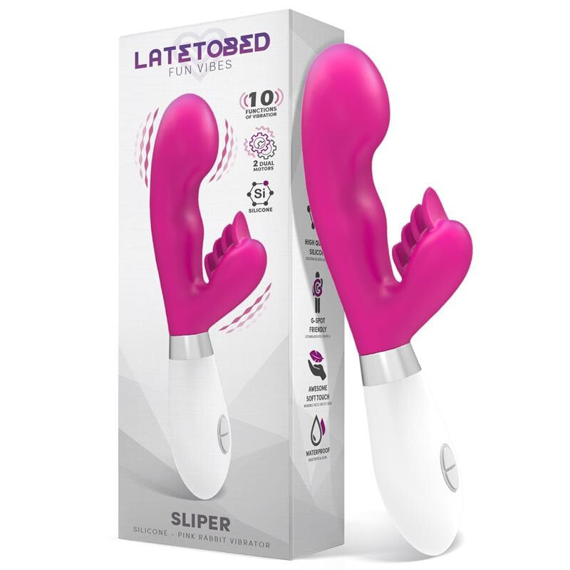 Вибратор LATETOBED Sliper Rabbit Vibe Silicone Pink