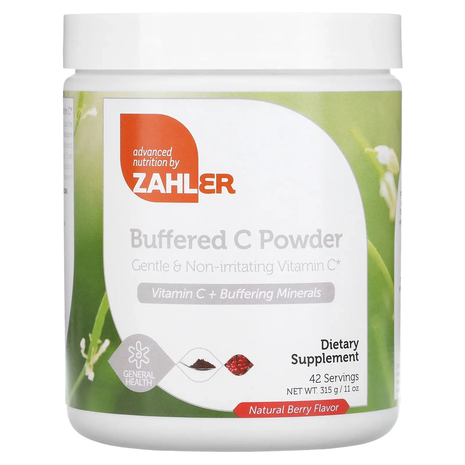 Залер, Buffered C Powder, Natural Berry, 11 oz (315 g)