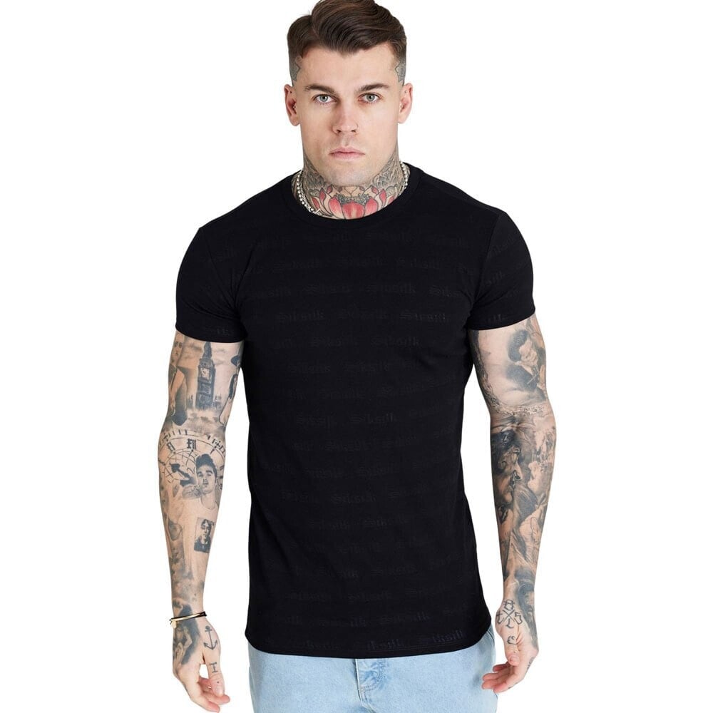 SIKSILK Jacquard Short Sleeve T-Shirt