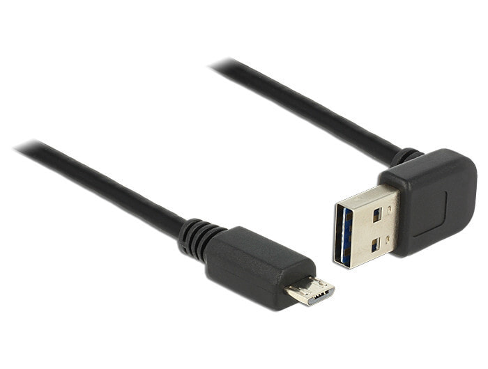 DeLOCK 1m, USB 2.0-A - USB 2.0 micro-B USB кабель USB A Micro-USB B Черный 83535