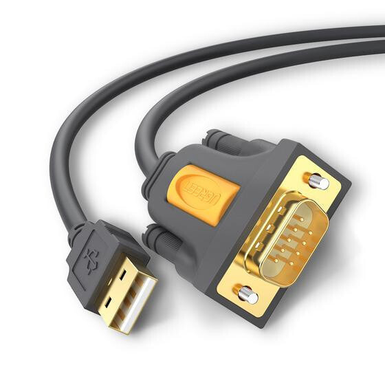 Ugreen 20210 кабель последовательной связи Черный 1 m USB 2.0 RS-232