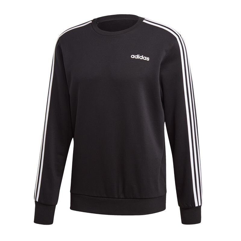Мужской свитшот спортивный черный adidas Sweatshirt adidas Essentials 3 Stripes Crewneck French Terry M DQ3083