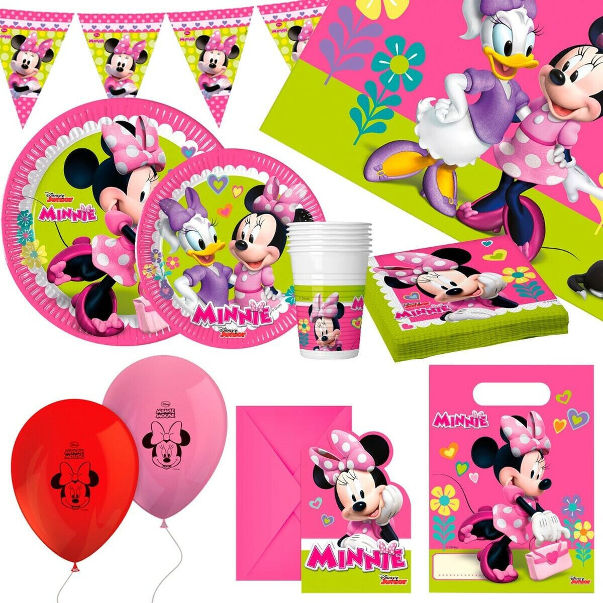 Party supply set Minnie Mouse 66 Pieces